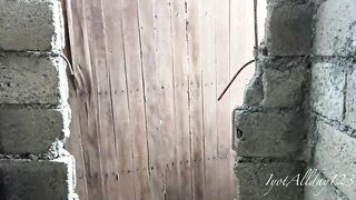 Horny neighbors fucking while husband busy on work