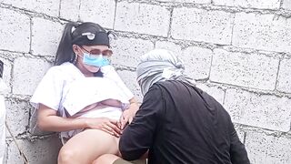Pinay nurse hard fucked by construction worker in abandoned hospital