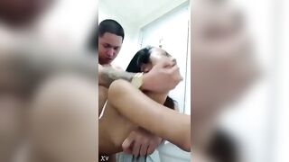 Pinay napapaungol sa doggystyle na patayo