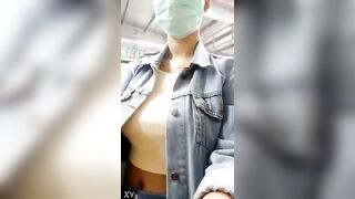 Pinay Show Boobs at the Grocery Store