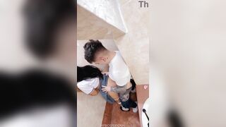 Students caught fucking hard in the school bathroom