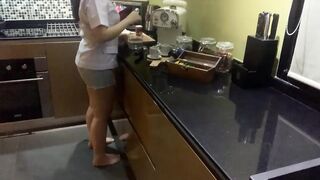 Nurse Girlfriend In The Kitchen Cum In Mouth
